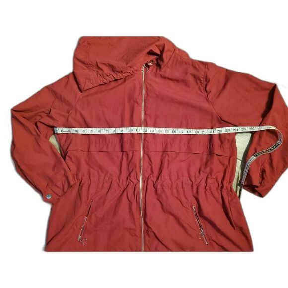 Jade & Ivory Women's Hooded Zip Up Jacket Red 3X Love Always Wins Drawstring - Picture 8 of 9